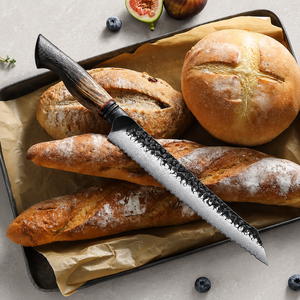 Kogarashi - Bread Knife Damascus 8"