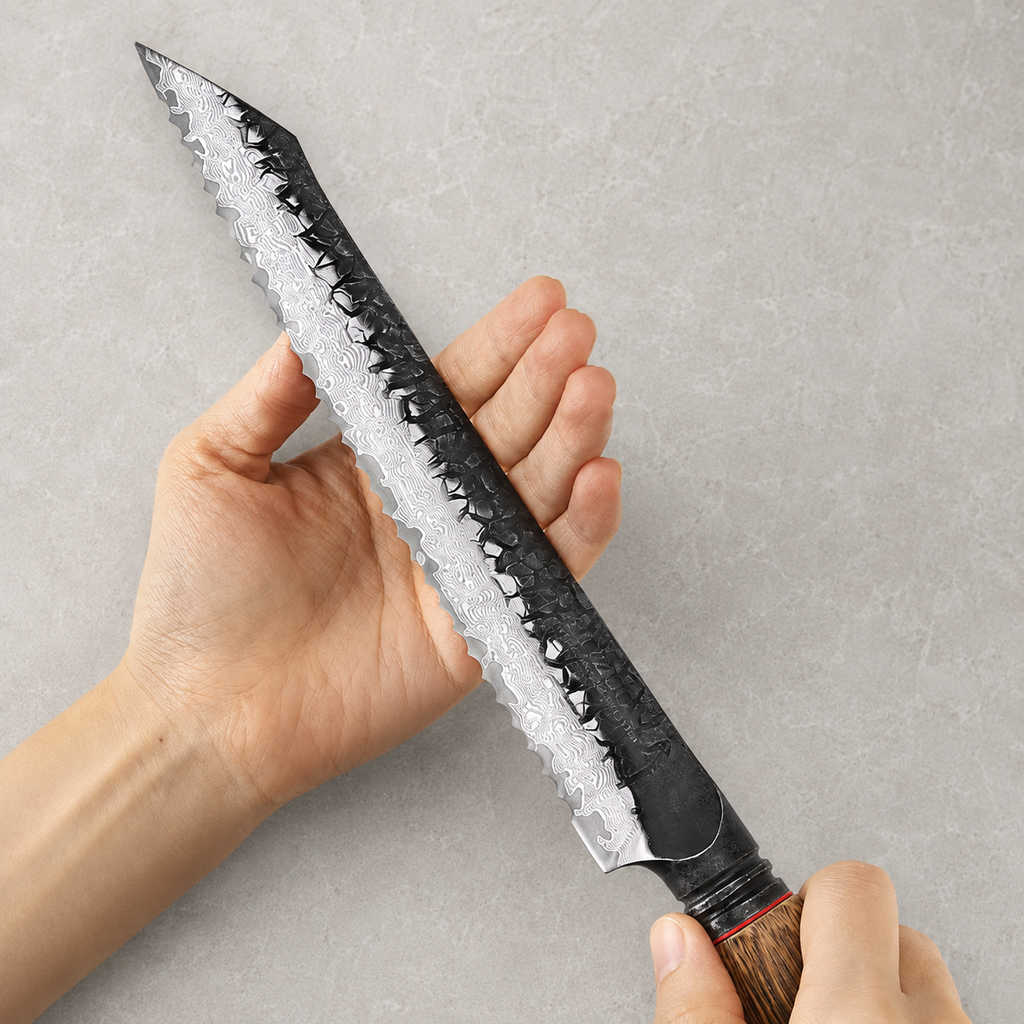 Kogarashi - Bread Knife Damascus 8"