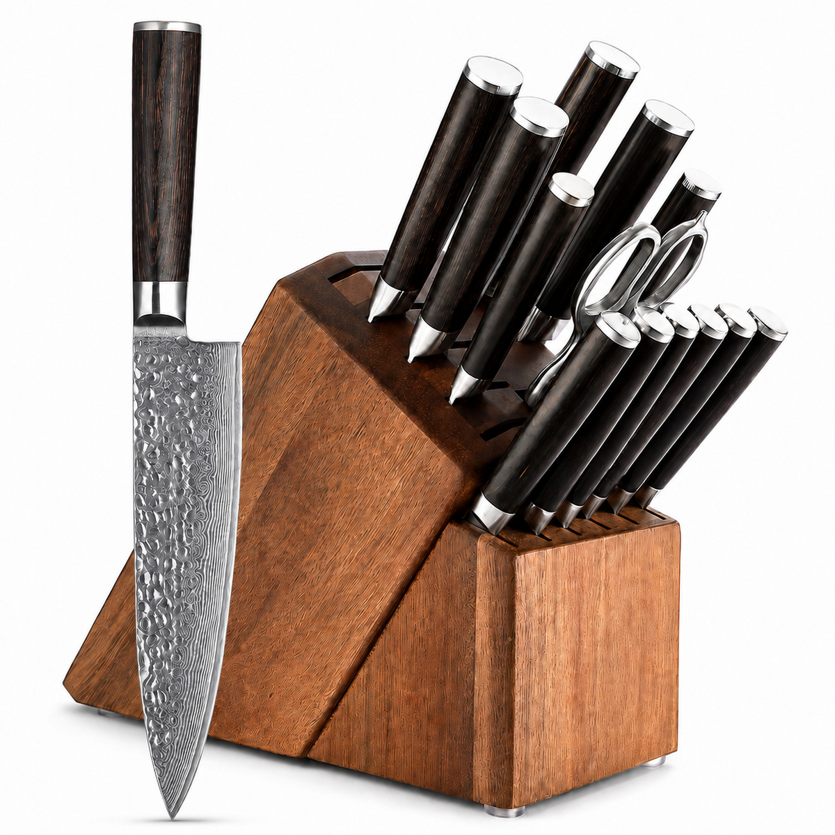 Tsukikage - 15-Piece Knife Block Set 67-Layer Damascus