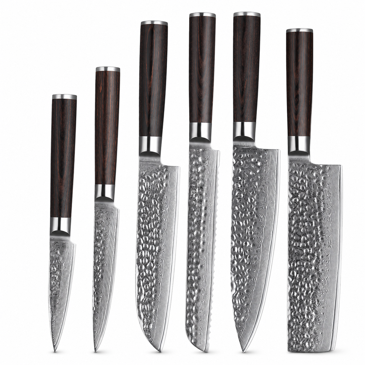 Tsukikage - 6-Piece Knife Set 67-Layer Damascus