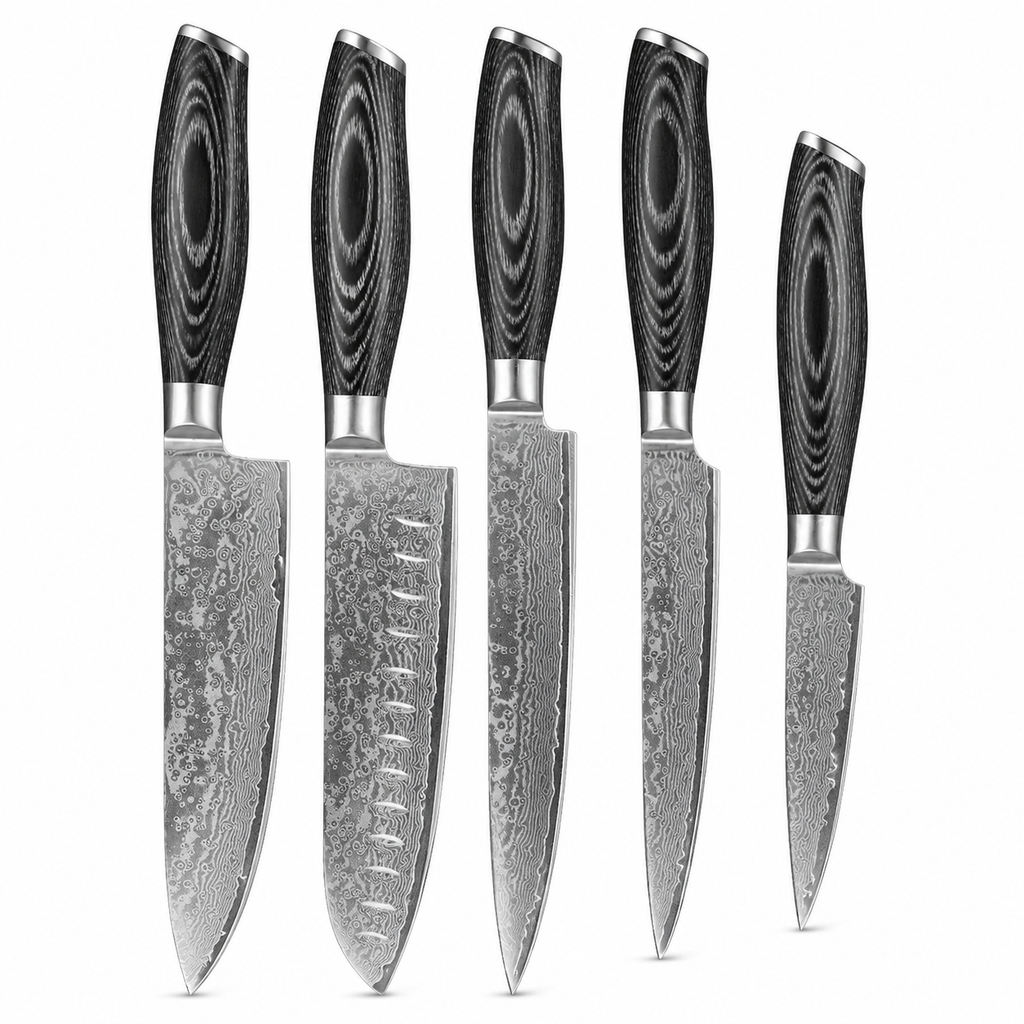 Nenrin - 5-Piece Knife Set 67-Layer Damascus