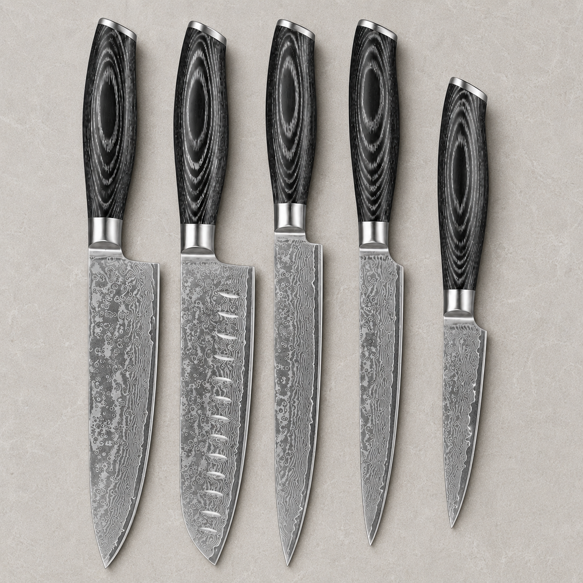 Nenrin - 5-Piece Knife Set 67-Layer Damascus