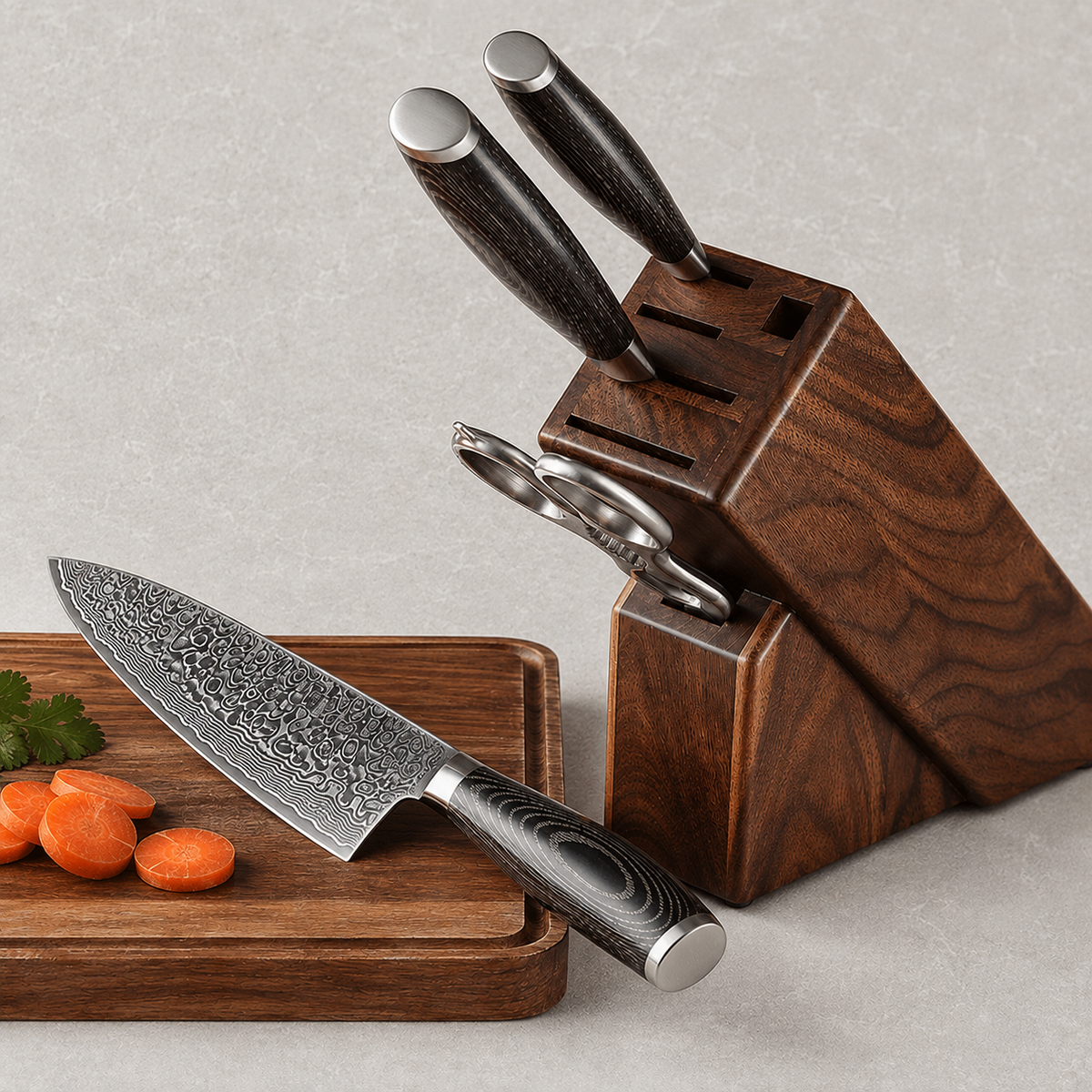 Nenrin - 5-Piece Knife Block Set 67-Layer Damascus