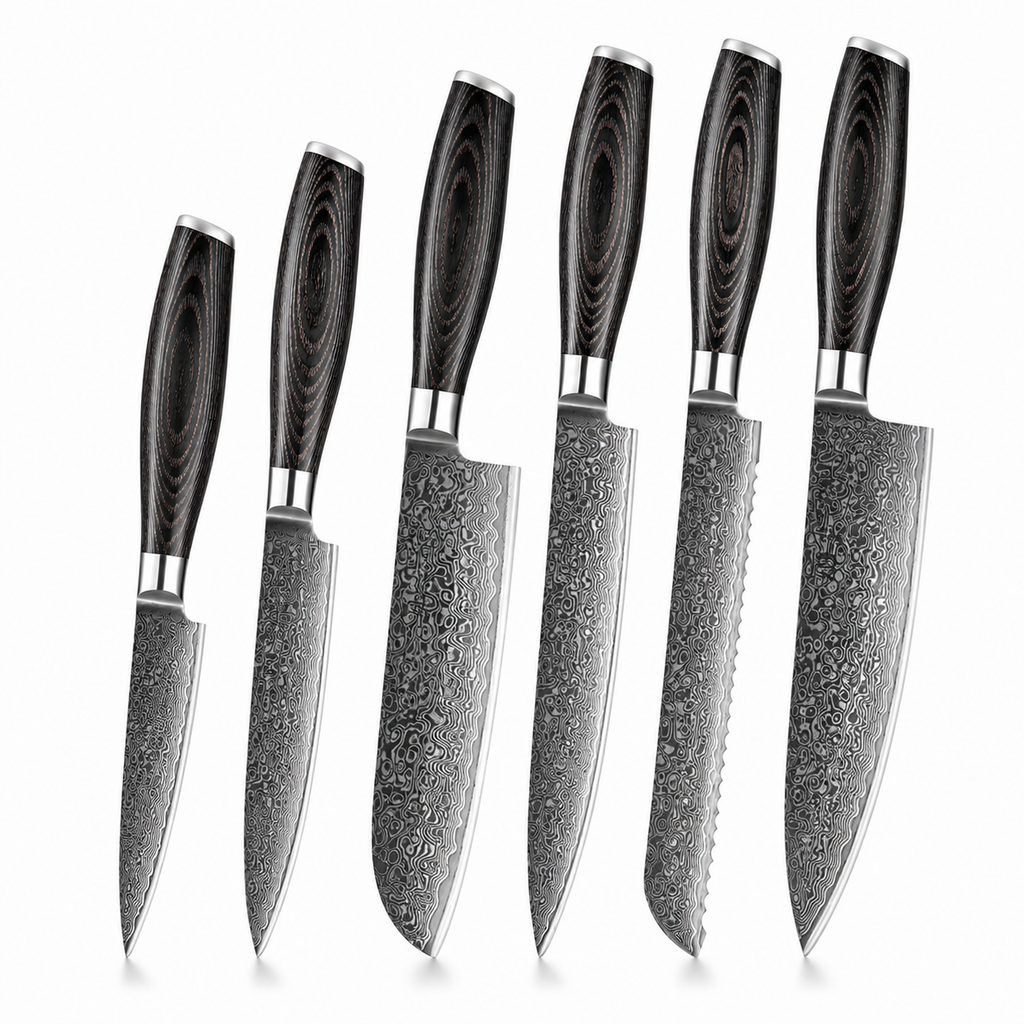 Nenrin - 6-Piece Knife Set 67-Layer Damascus