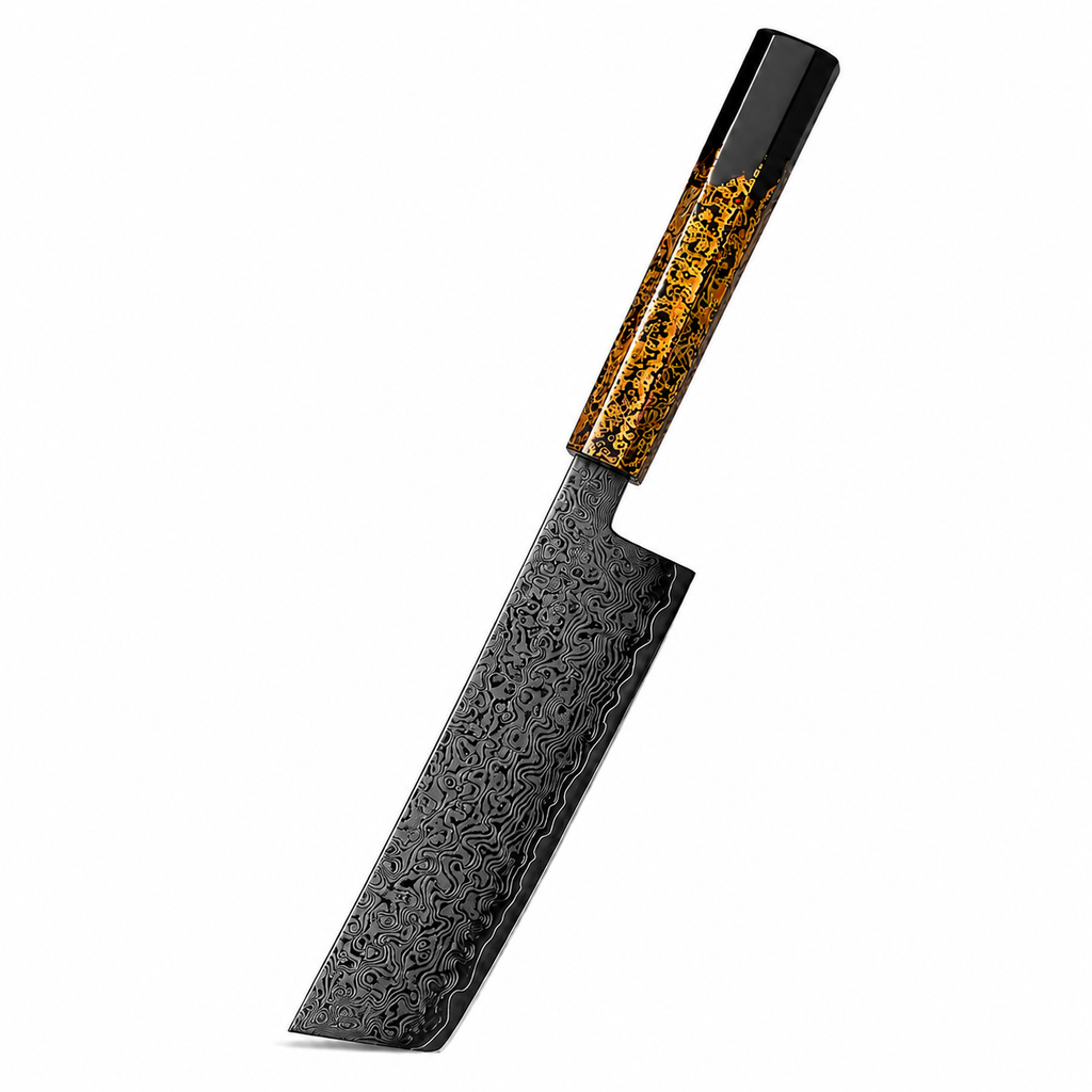 Kurogane - Nakiri Knife Damascus 6.89"