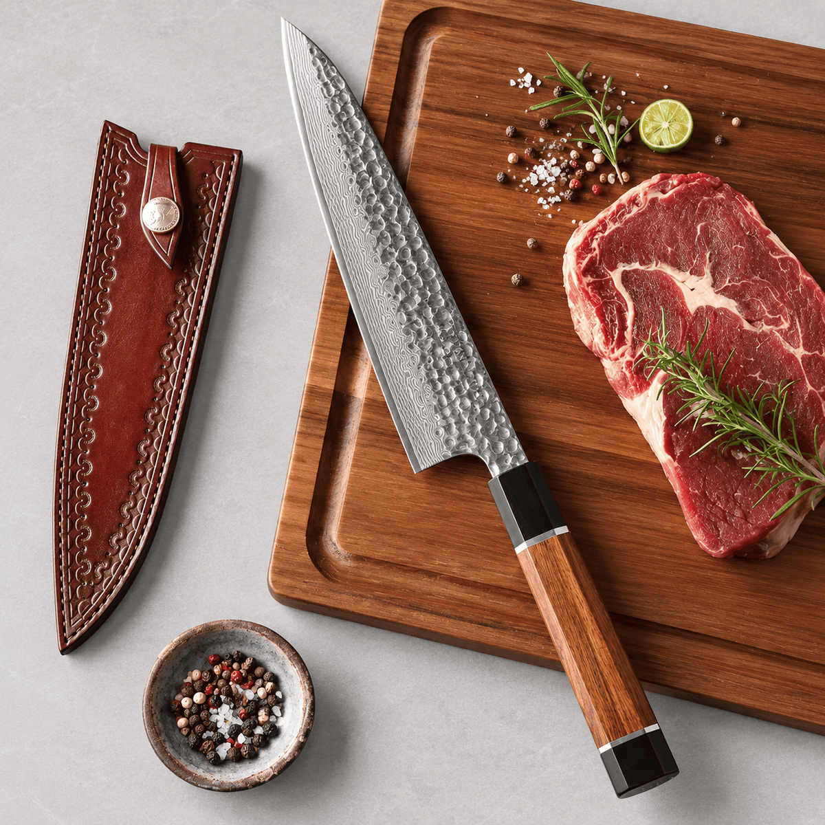 Meito Knives Arashi - Chef Knife 67-Layer Damascus 8.3"