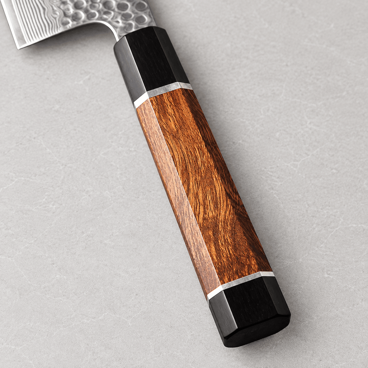 Meito Knives Arashi - Nakiri Knife 67-Layer Damascus 6.8"