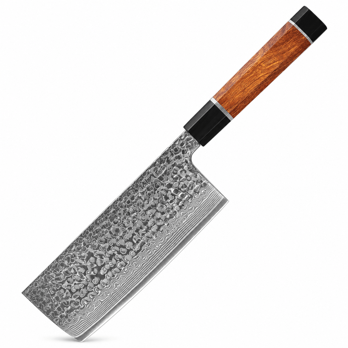 Meito Knives Arashi - Nakiri Knife 67-Layer Damascus 6.8"