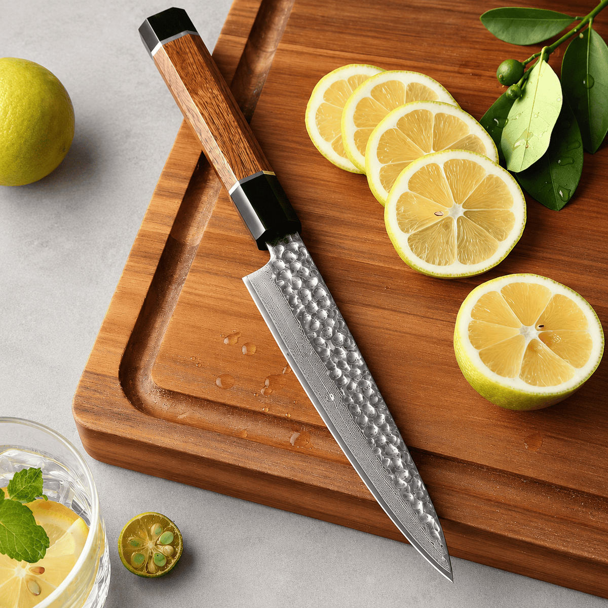 Meito Knives Arashi - Utility Knife 67-Layer Damascus 5.9"