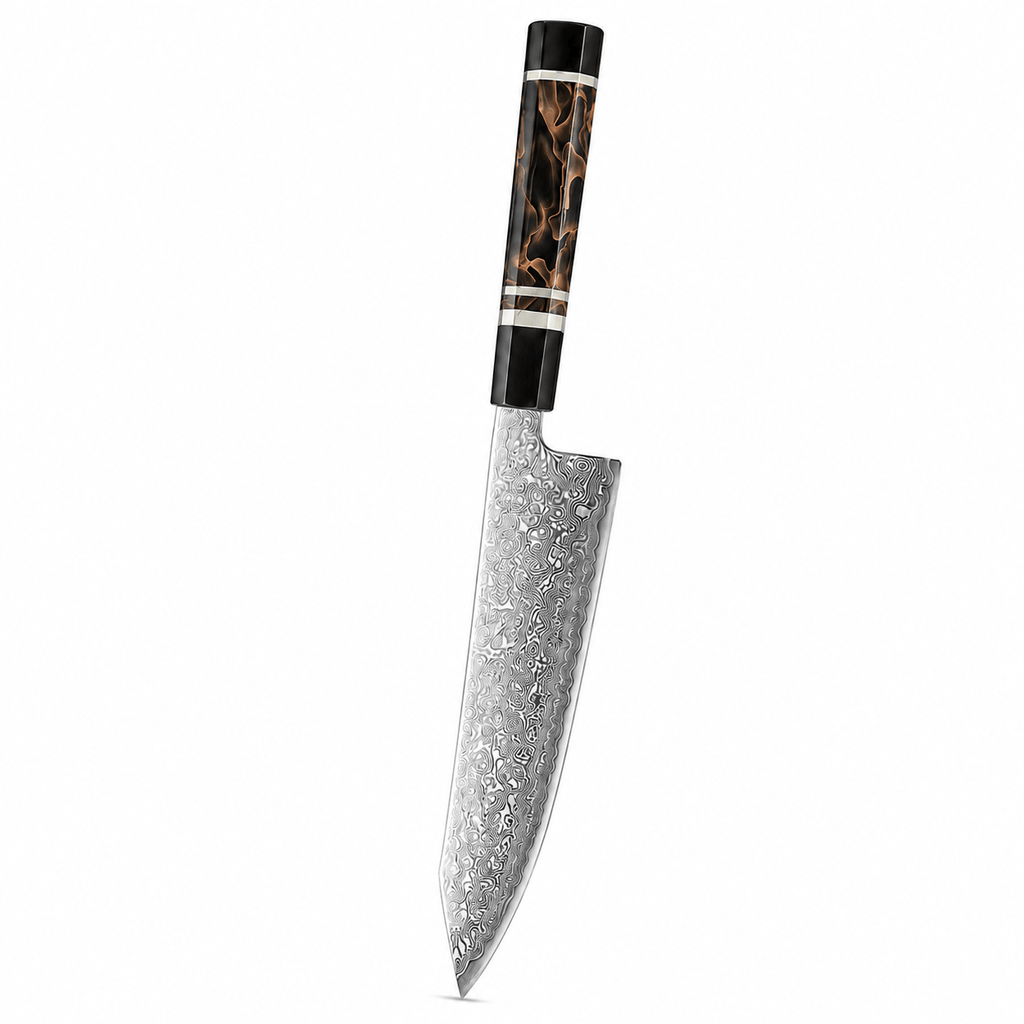 Meito Knives Enjin - Bunka Knife Damascus 8.3"