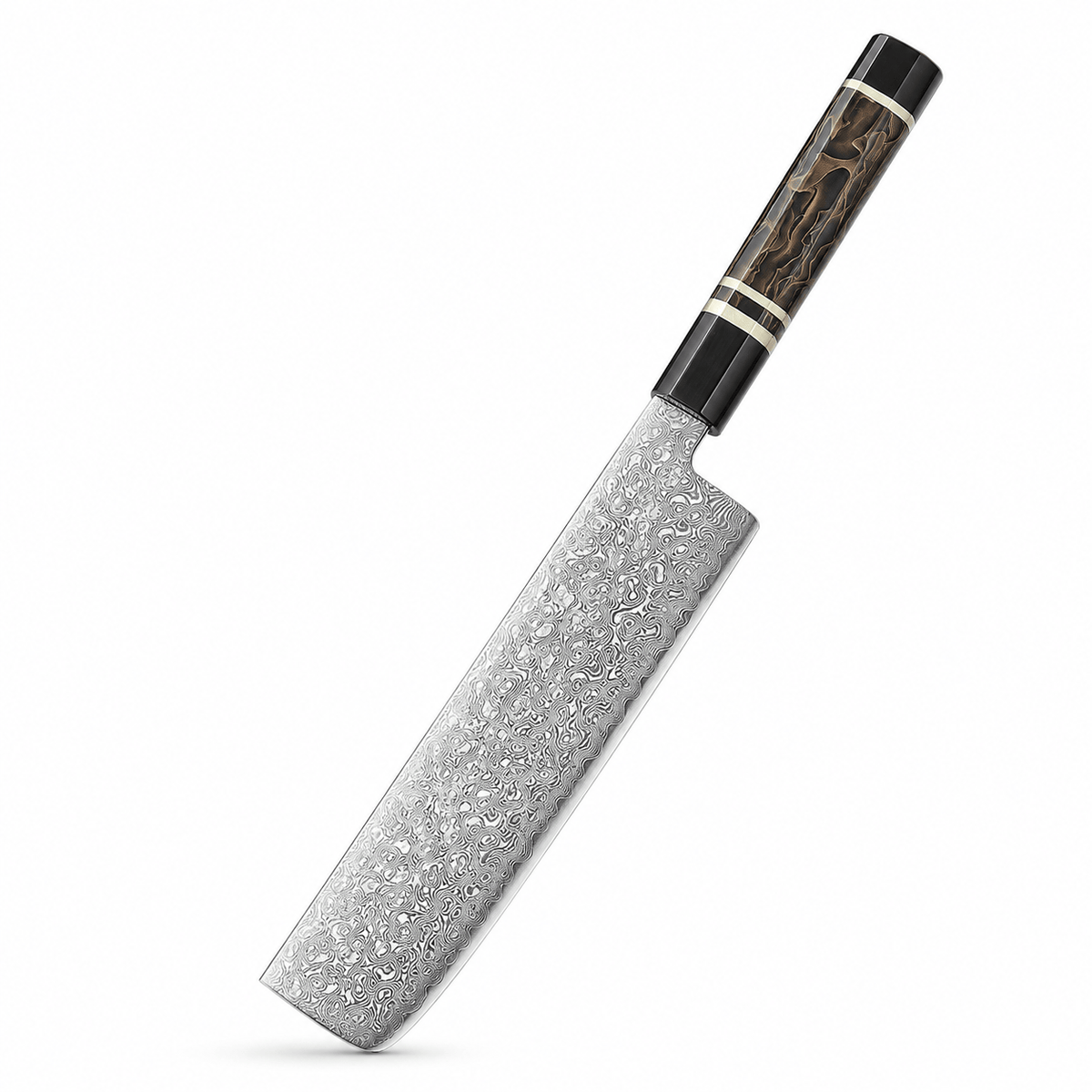 Meito Knives Enjin - Nakiri Knife Damascus 7"