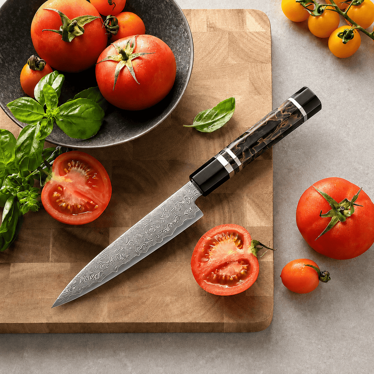 Meito Knives Enjin - Utility Knife Damascus 5.55"