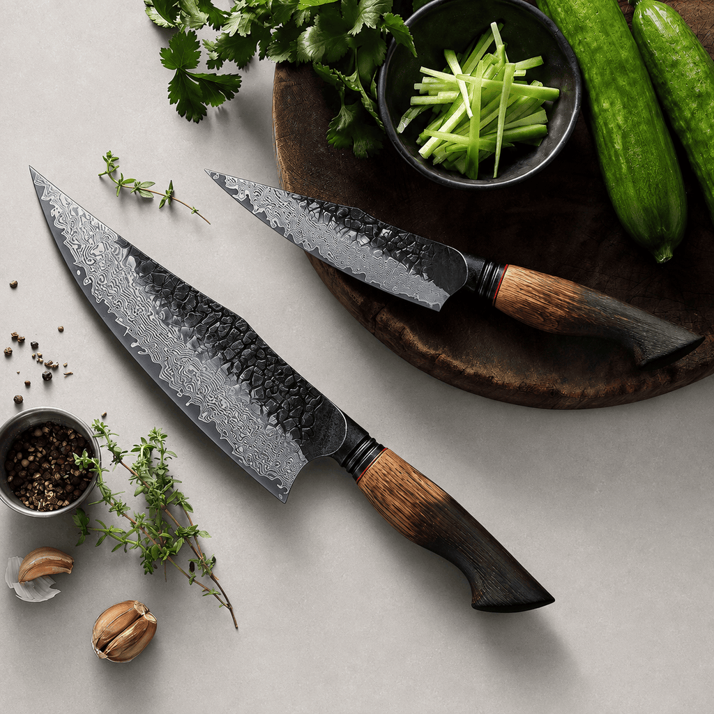 Meito Knives Kogarashi - 2-Piece Knife Set 67-Layer Damascus