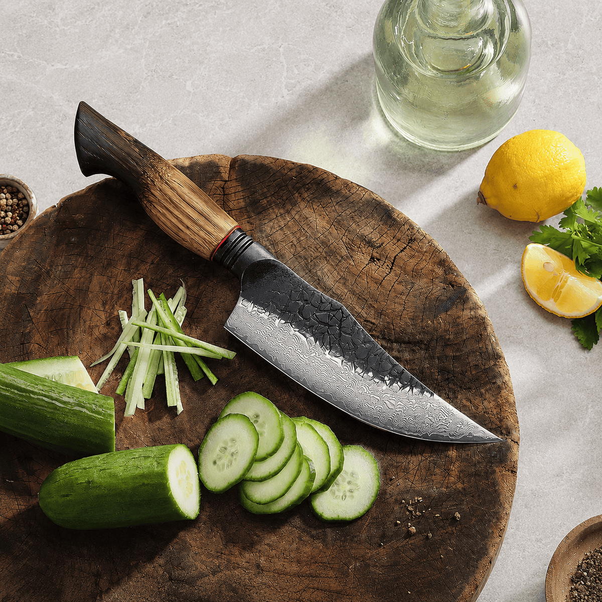 Meito Knives Kogarashi - Chef Knife Damascus 5.8"