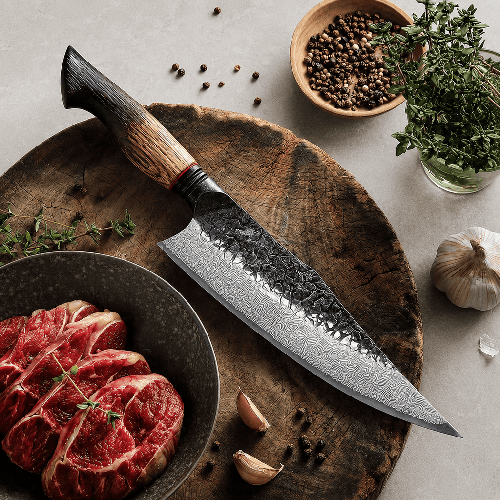 Meito Knives Kogarashi - Chef Knife Damascus 8.5"