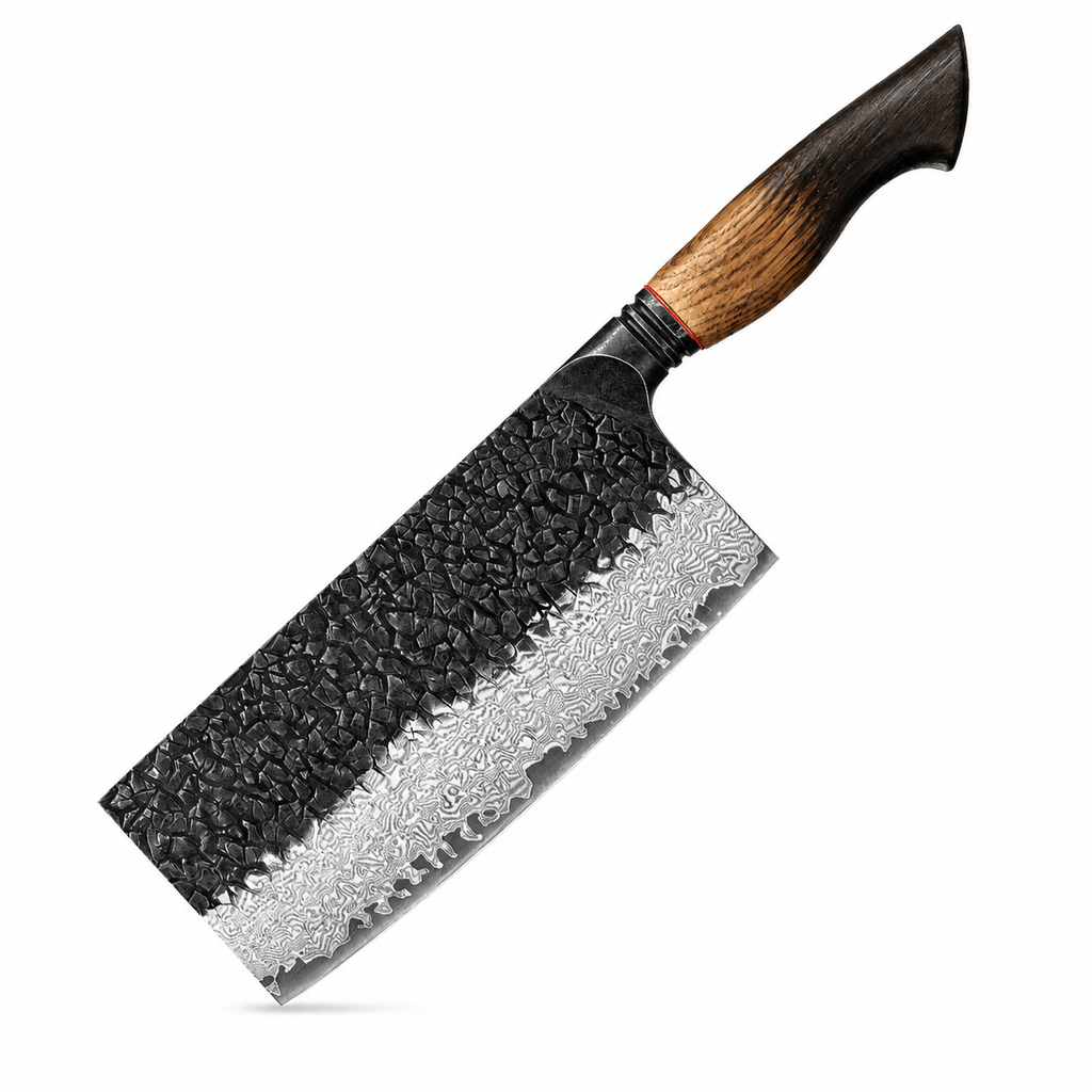 Meito Knives Kogarashi - Cleaver Knife Damascus 7"