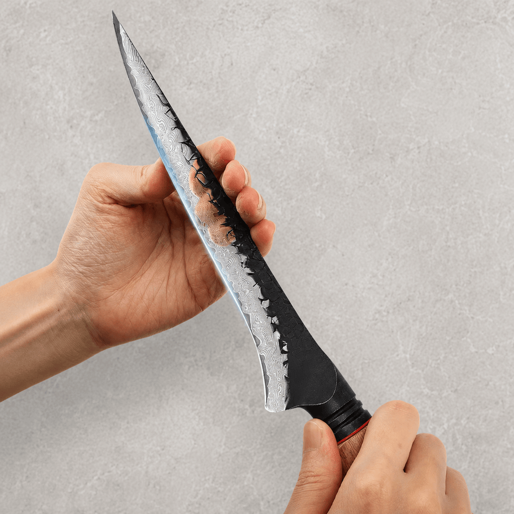 Meito Knives Kogarashi - Filleting Knife Damascus 7.5"