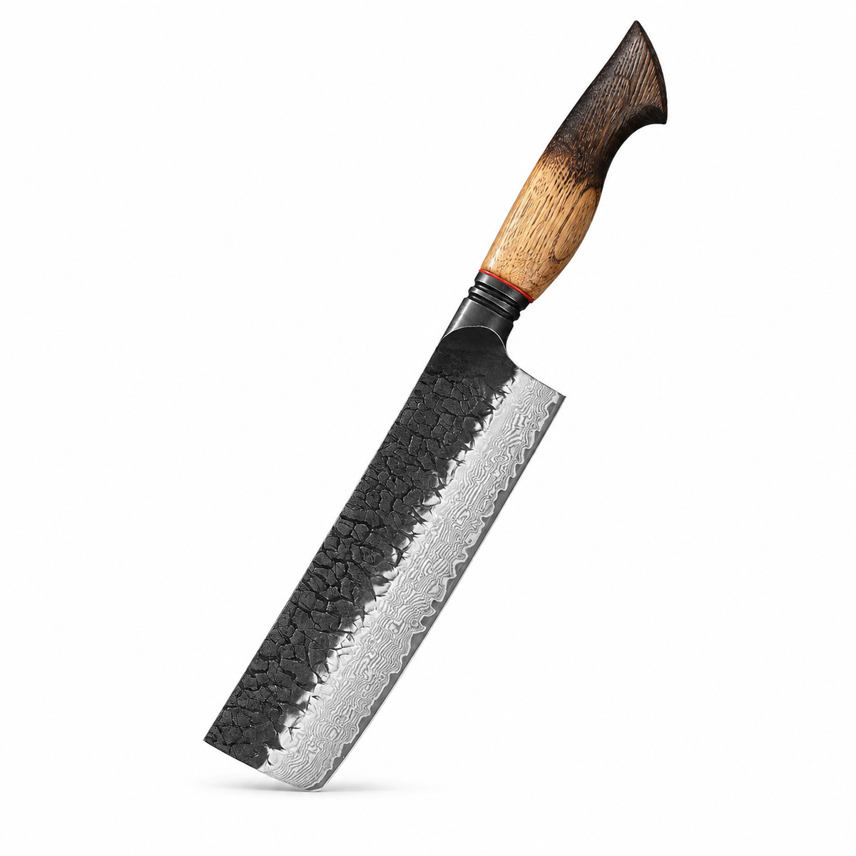 Meito Knives Kogarashi - Nakiri Knife Damascus 6.8"