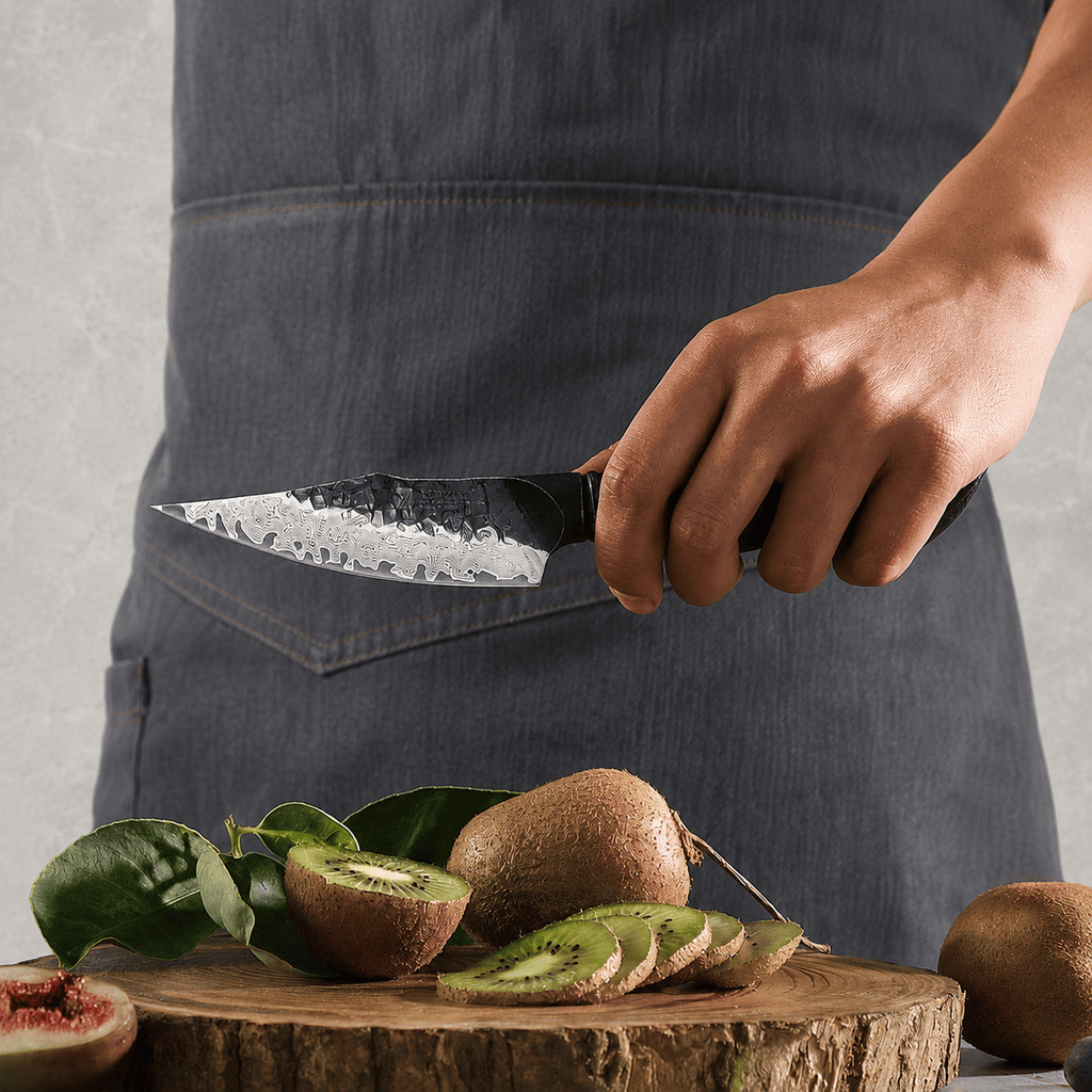 Meito Knives Kogarashi - Paring Knife Damascus 4.21"