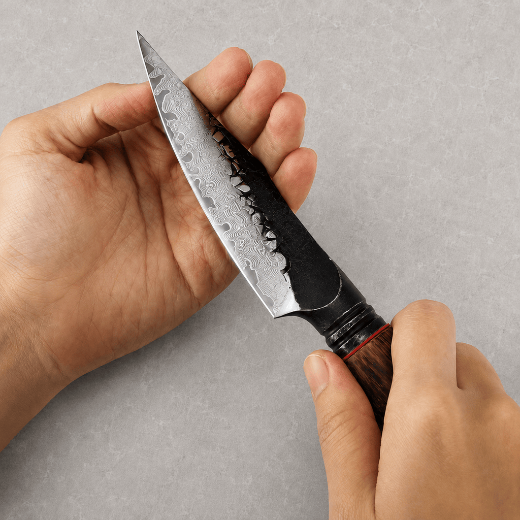 Meito Knives Kogarashi - Paring Knife Damascus 4.21"