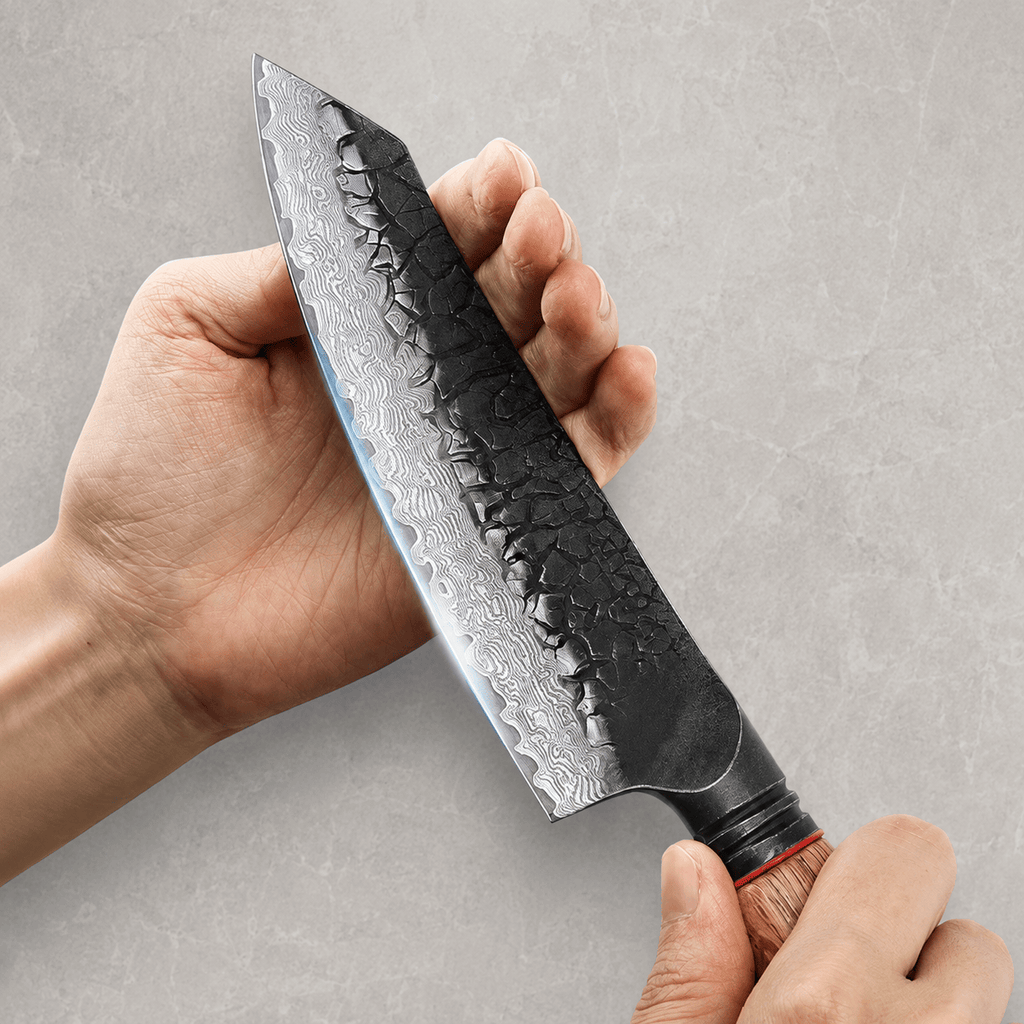 Meito Knives Kogarashi - Santoku Knife Damascus 5.7"
