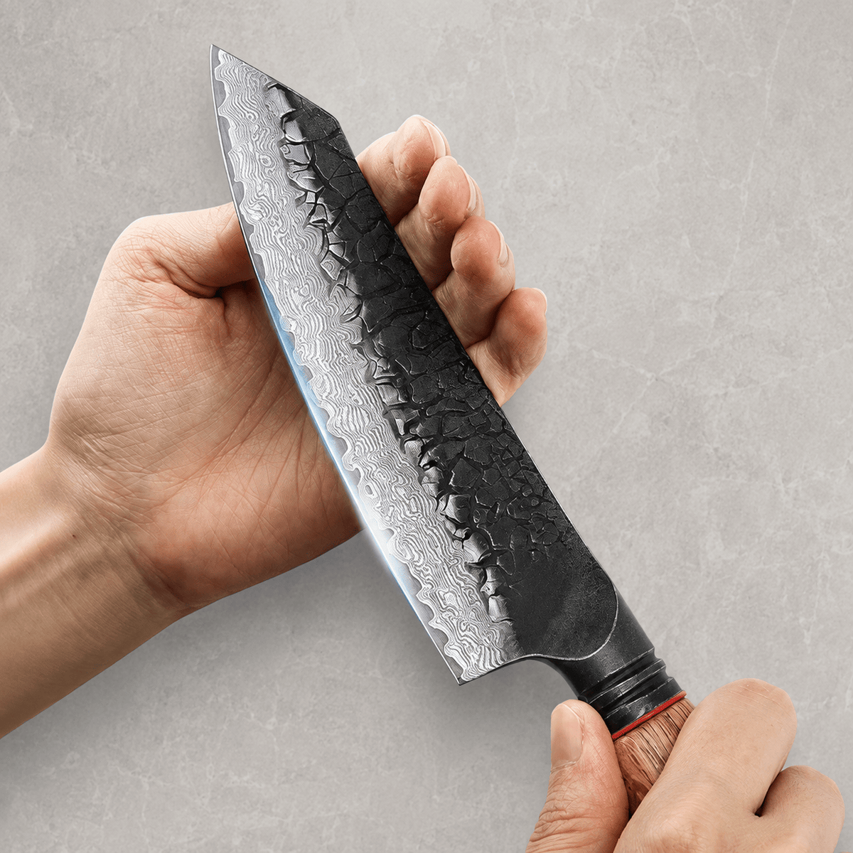 Meito Knives Kogarashi - Santoku Knife Damascus 5.7"