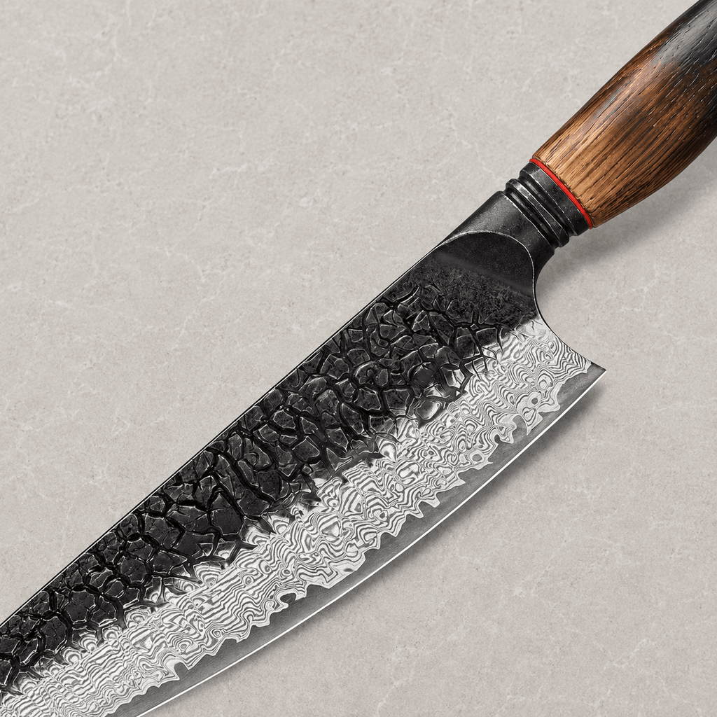 Meito Knives Kogarashi - Santoku Knife Damascus 7.5"