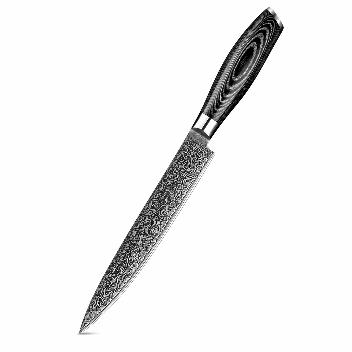 Meito Knives Nenrin - Carving Knife 67-Layer Damascus 8"