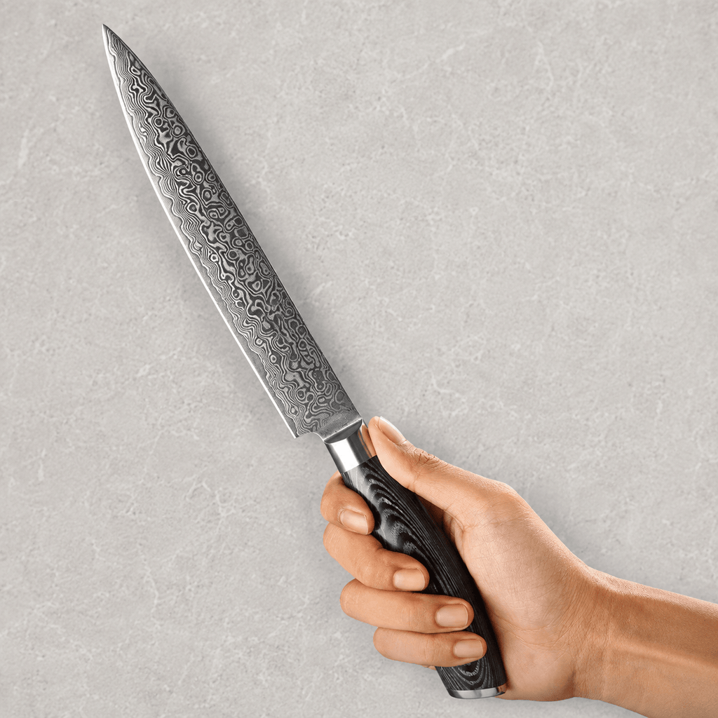 Meito Knives Nenrin - Carving Knife 67-Layer Damascus 8"