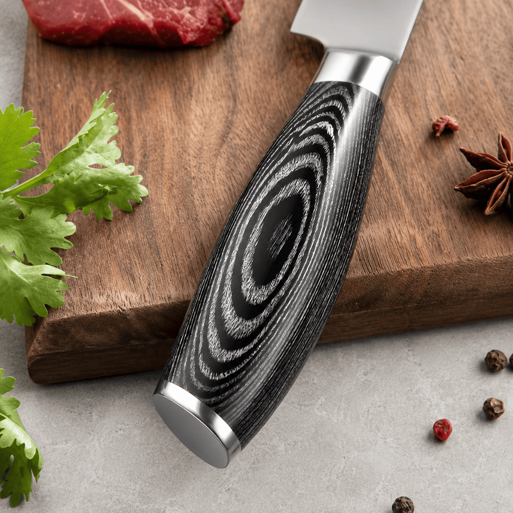 Meito Knives Nenrin - Carving Knife 67-Layer Damascus 8"