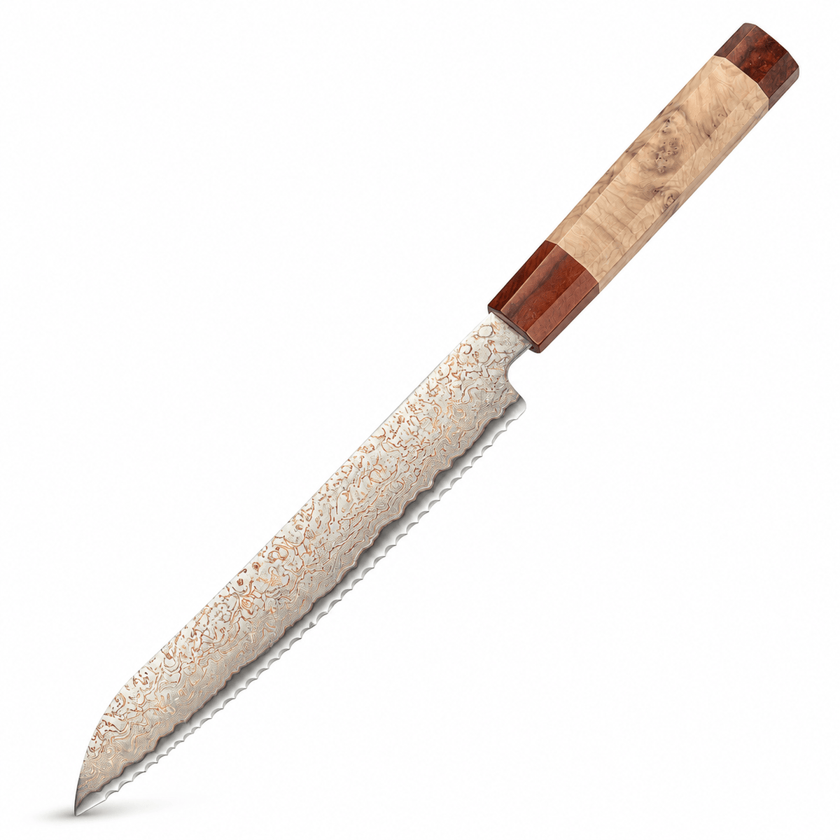 Meito Knives Ryūsui - Bread Knife Damascus 8.7"