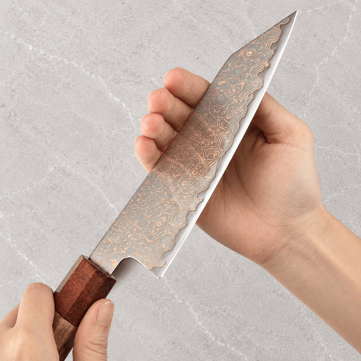 Meito Knives Ryūsui - Bunka Knife Damascus 6.5"