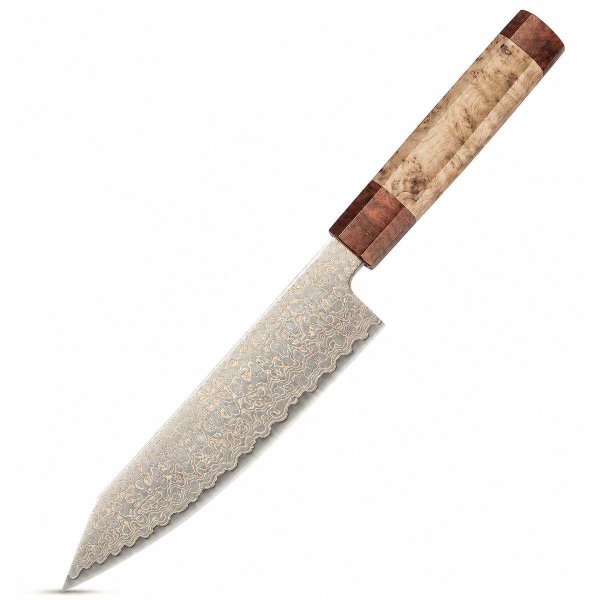 Meito Knives Ryūsui - Bunka Knife Damascus 6.5"