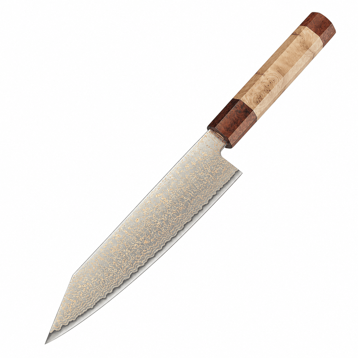 Meito Knives Ryūsui - Bunka Knife Damascus 8"