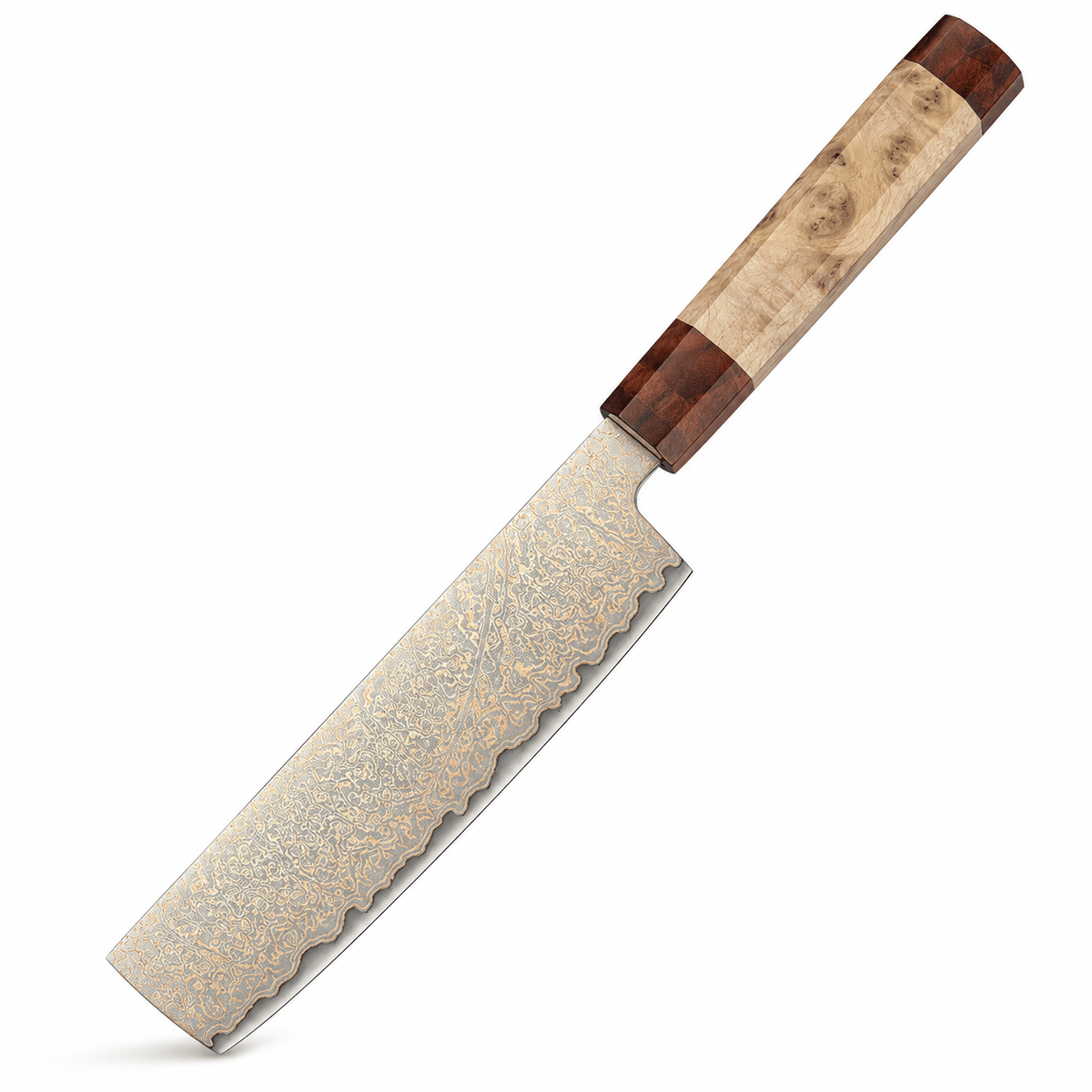 Meito Knives Ryūsui - Nakiri Knife Damascus 7.2"