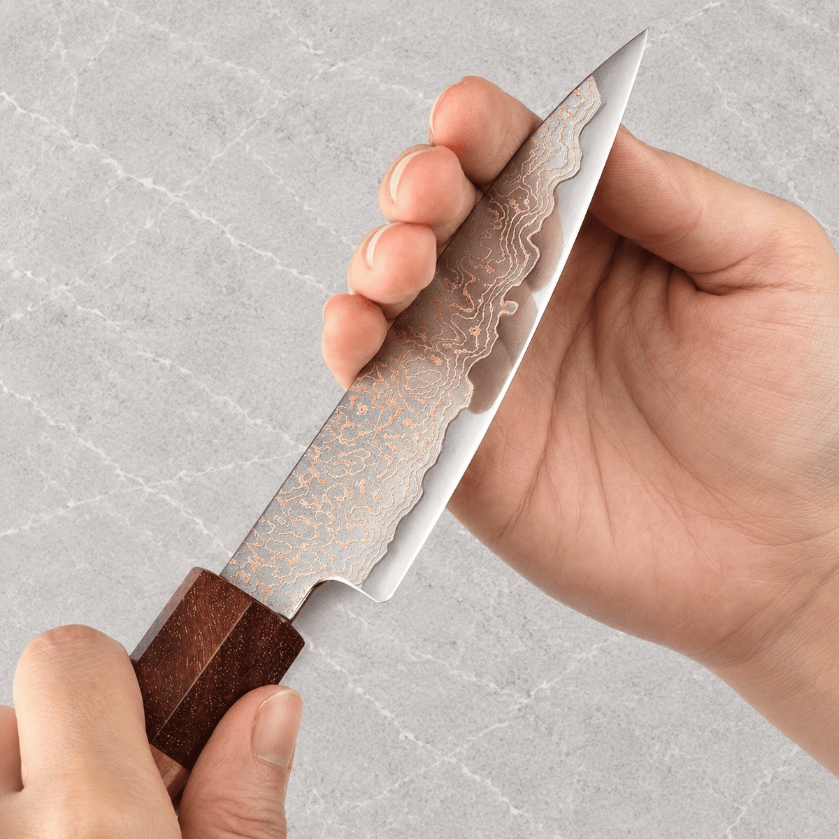 Meito Knives Ryūsui - Paring Knife Damascus 4.3"