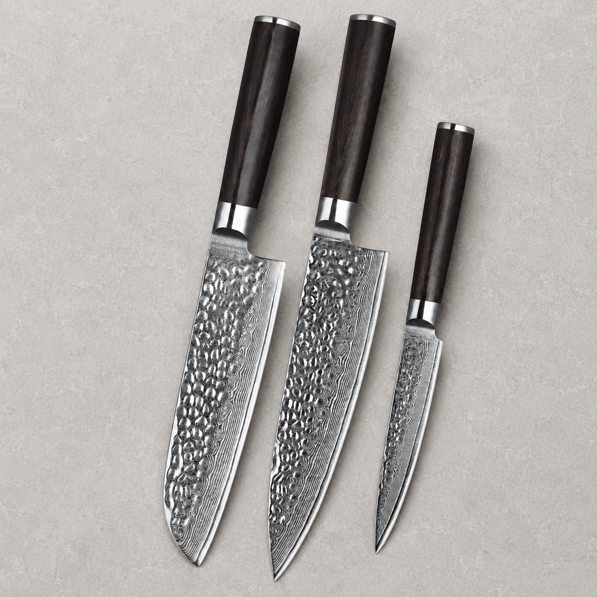 Meito Knives Tsukikage - 3-Piece Knife Set 67-Layer Damascus