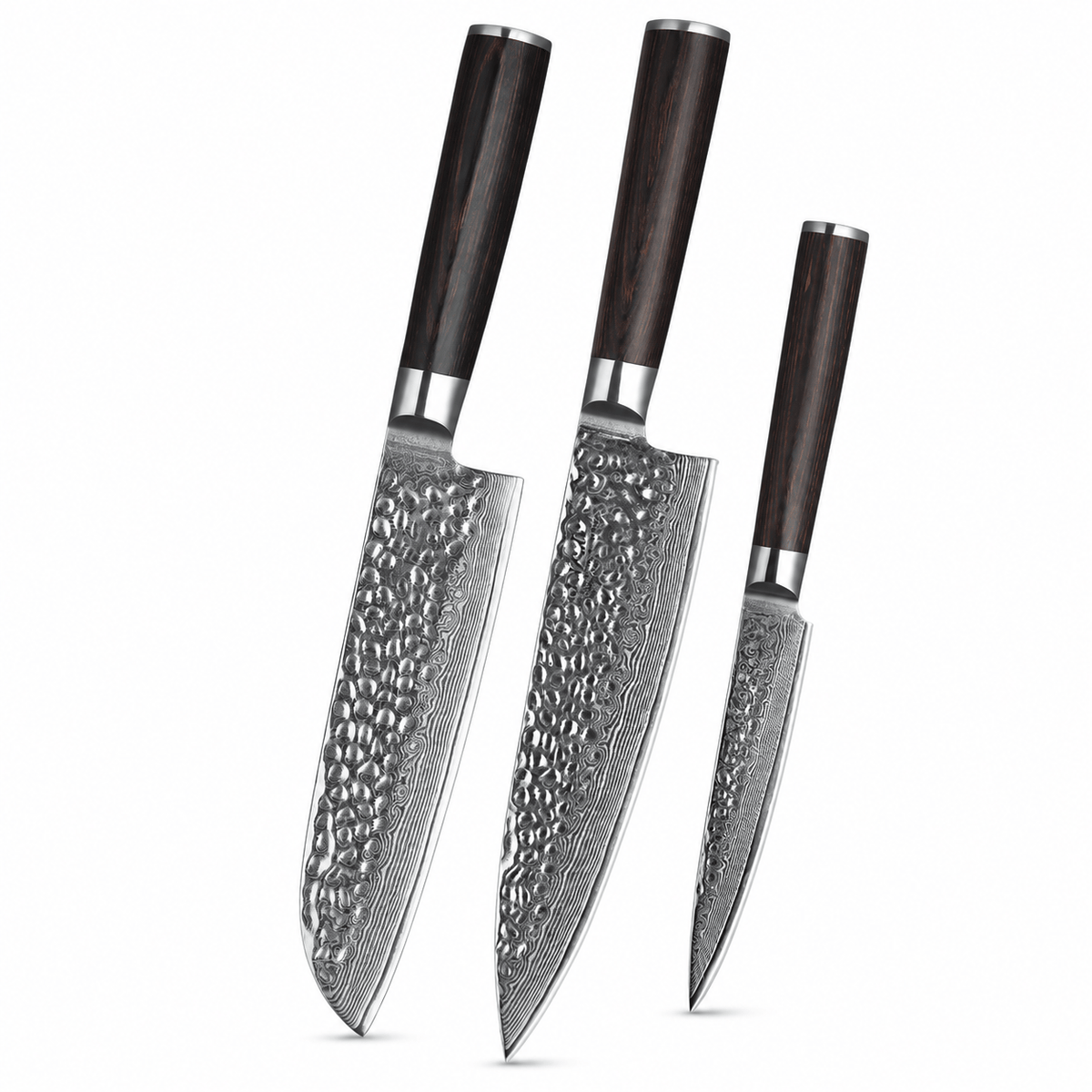 Meito Knives Tsukikage - 3-Piece Knife Set 67-Layer Damascus