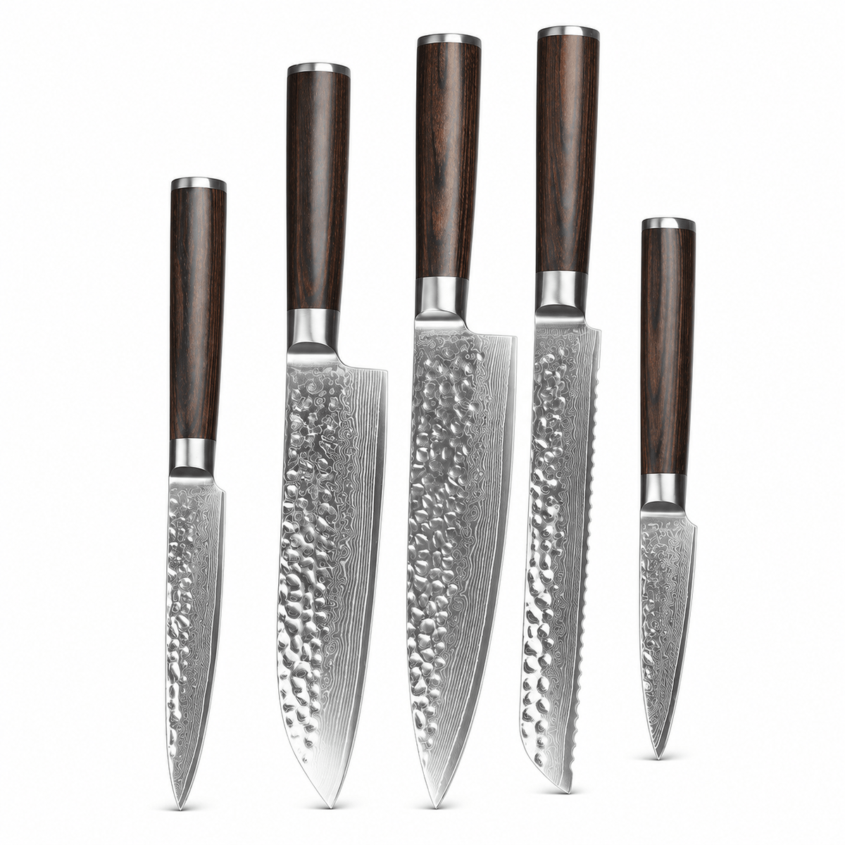 Meito Knives Tsukikage - 5-Piece Knife Set 67-Layer Damascus