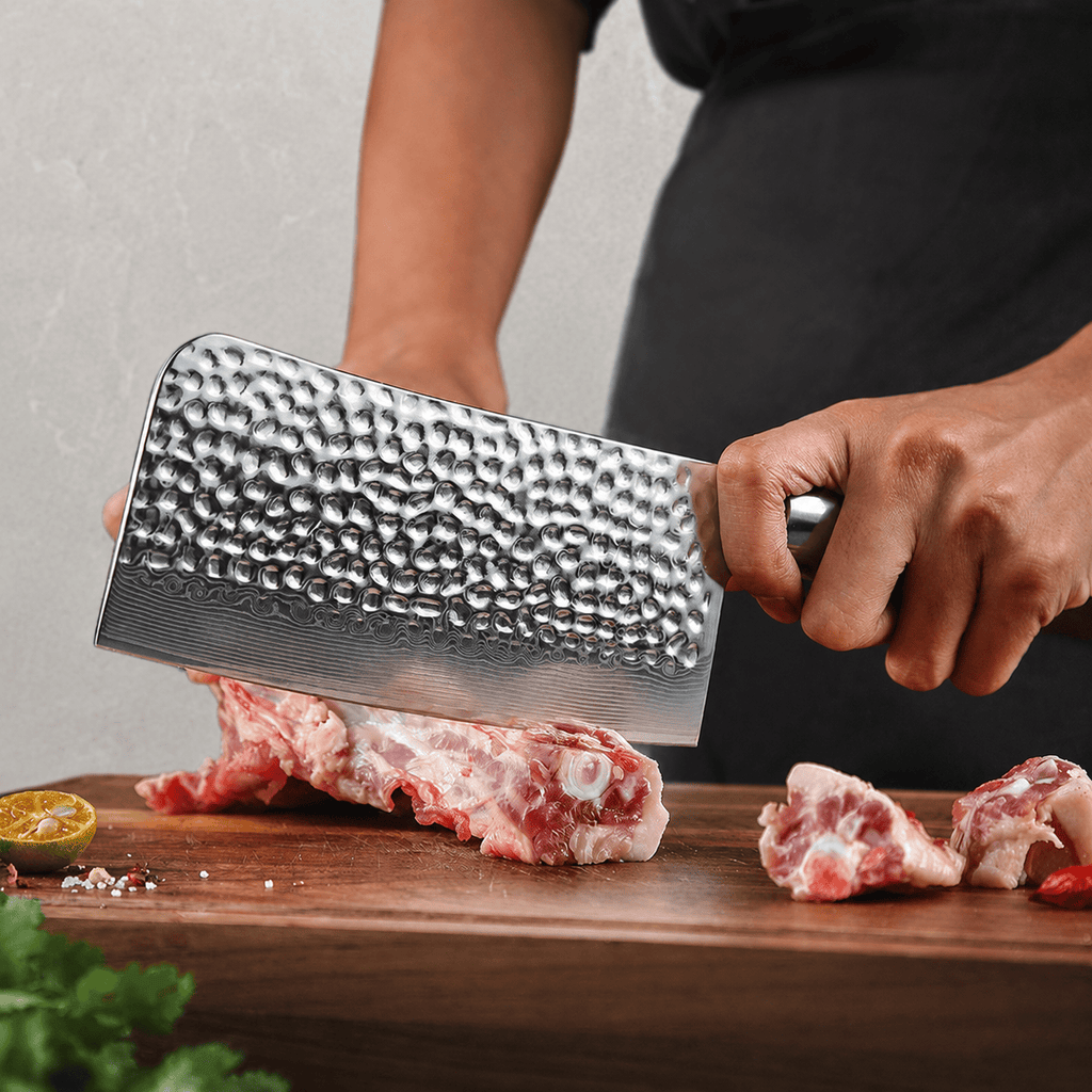 Meito Knives Tsukikage - Bone Chopper Knife Damascus 6.5"