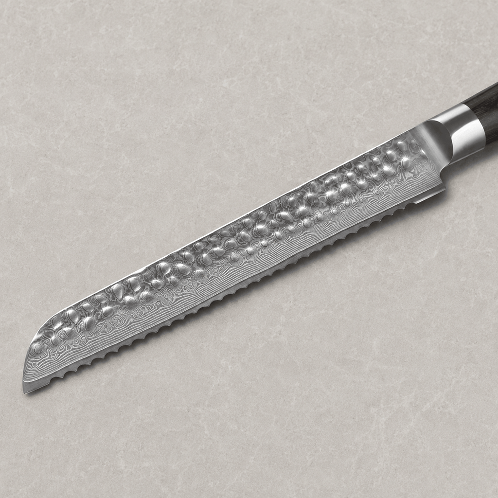 Meito Knives Tsukikage - Bread Knife Damascus 8"