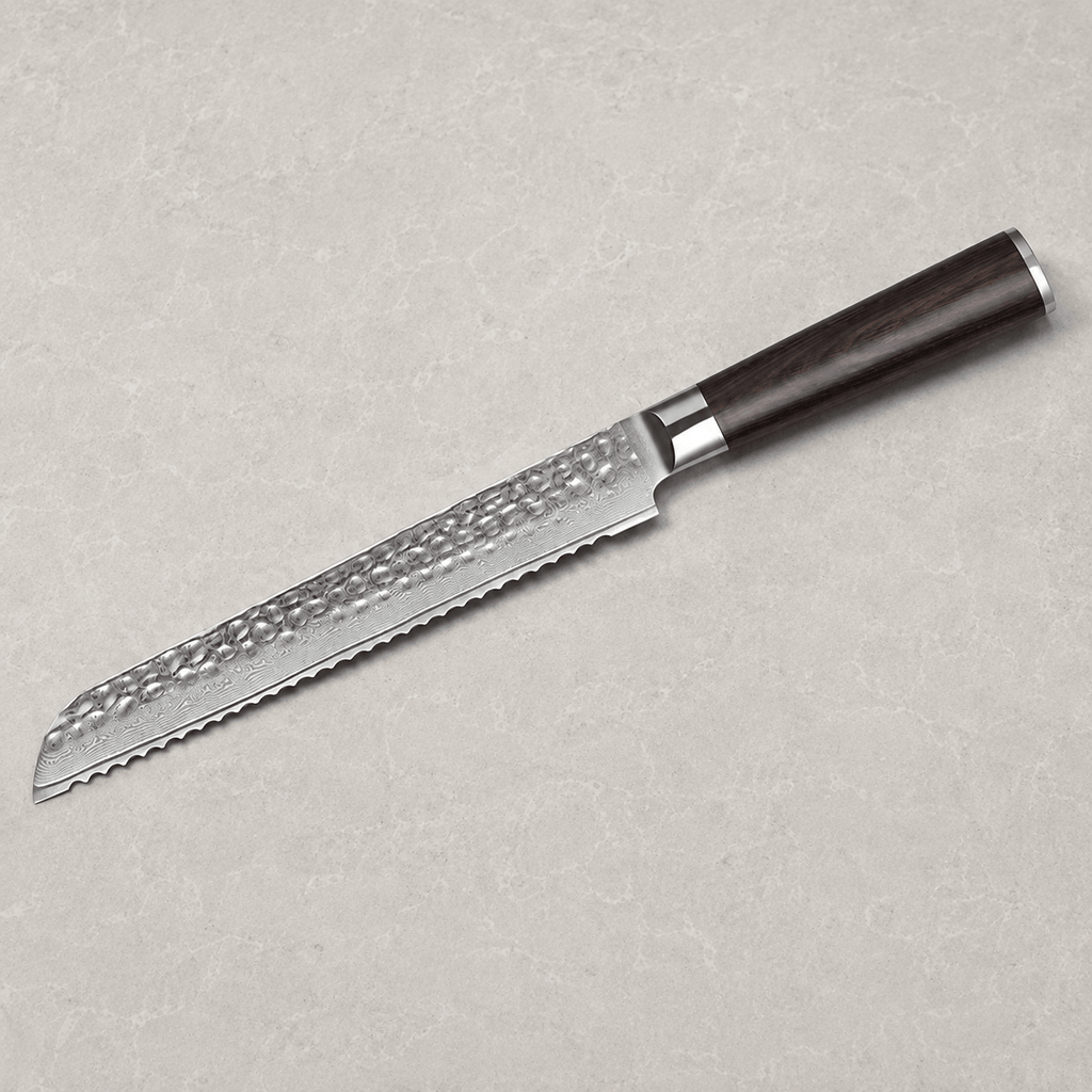 Meito Knives Tsukikage - Bread Knife Damascus 8"