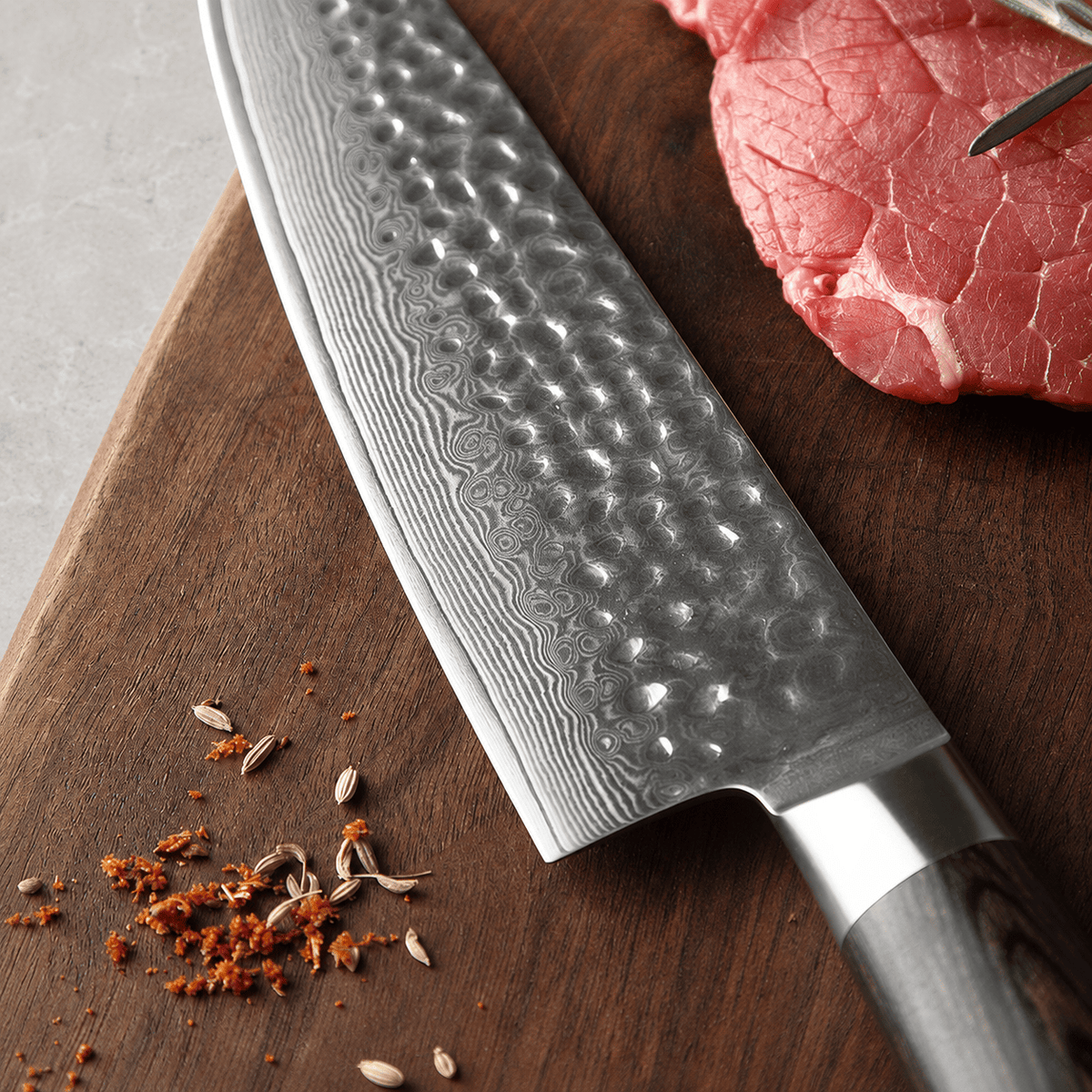 Meito Knives Tsukikage - Chef Knife Damascus 8" (Refaire photo)