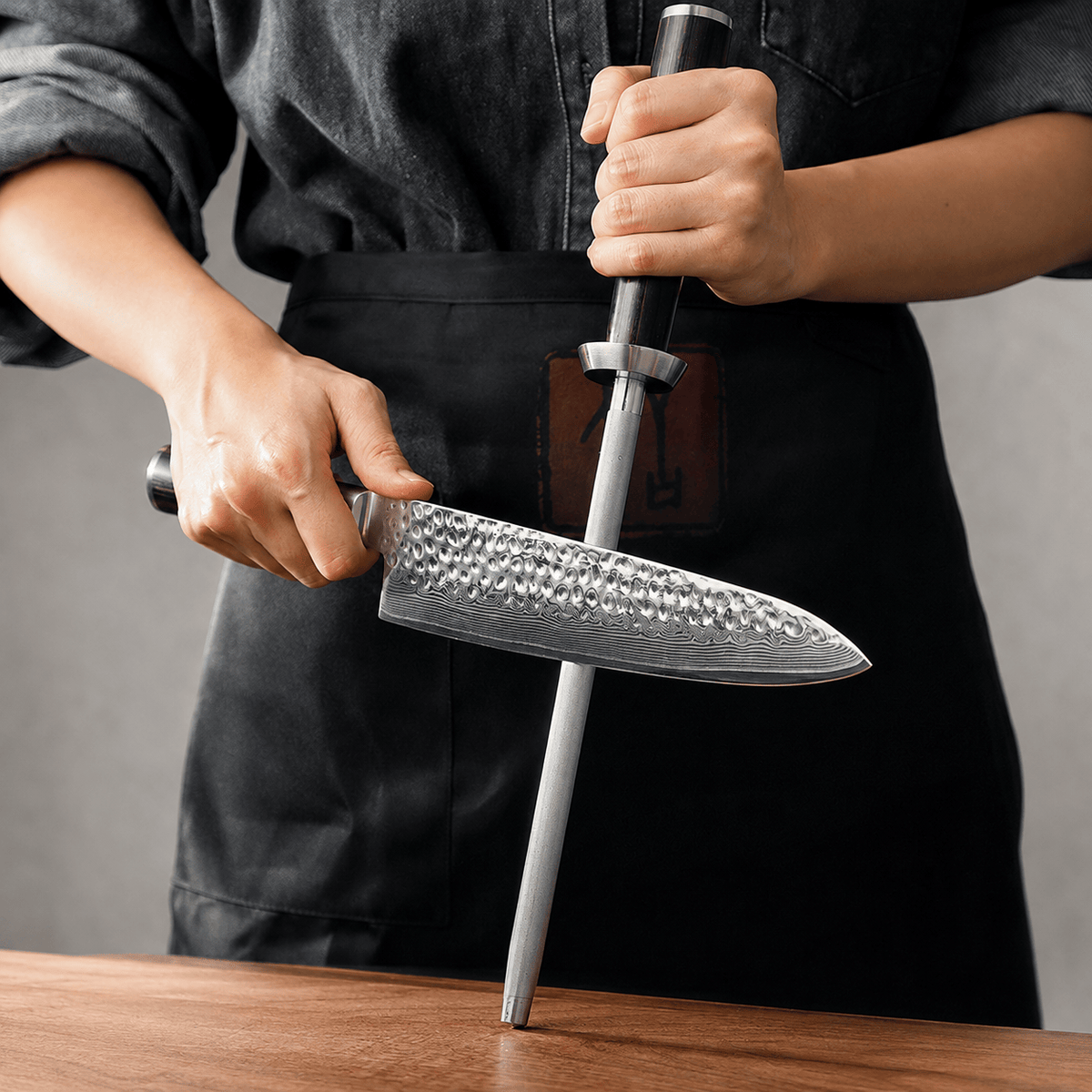 Meito Knives Tsukikage - Sharpening Rod Diamond 9"